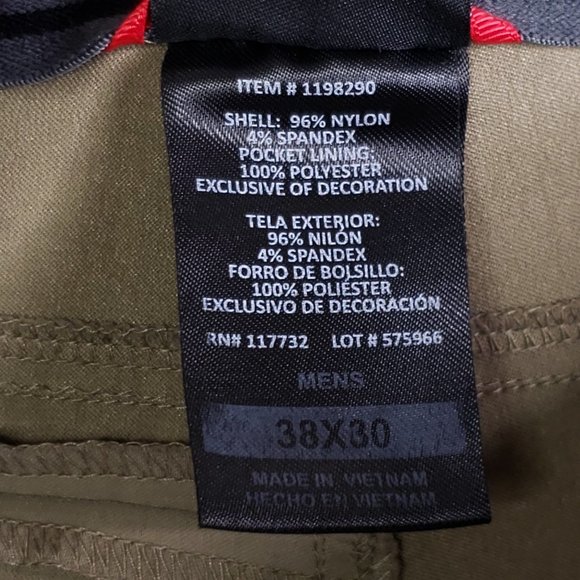 Gerry Men's 38x30 (Really 38x28) Long Cargo Hiking Outdoor Pants Tan Fishing - Picture 6 of 8